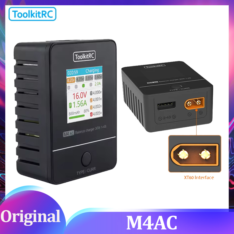ToolkitRC M4AC 30W LCD Screen  - огляд і ціна Drone Racing Charger