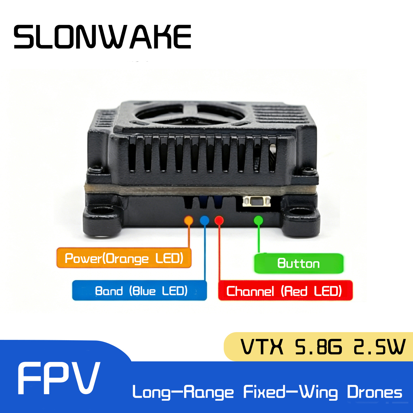 SLONWAKE 5.8G 48CH FPV Transmi - огляд і ціна Drone Racing Vtx