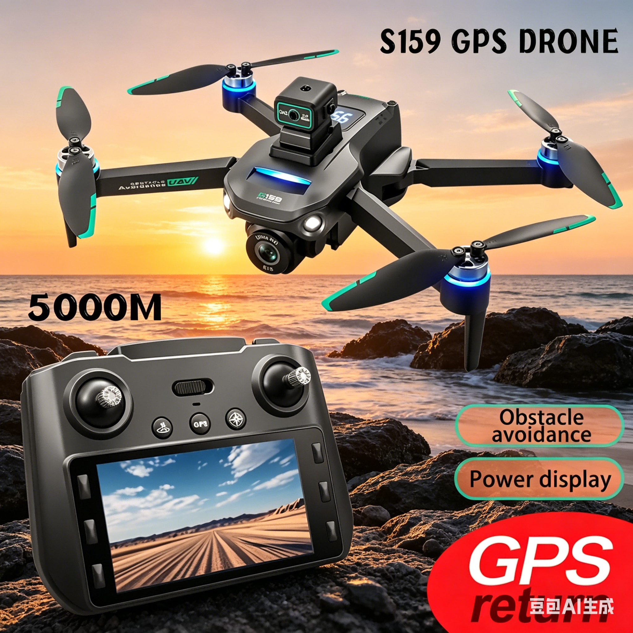 S159 GPS Drone 4K Profesional  - огляд і ціна Drone Racing Camera