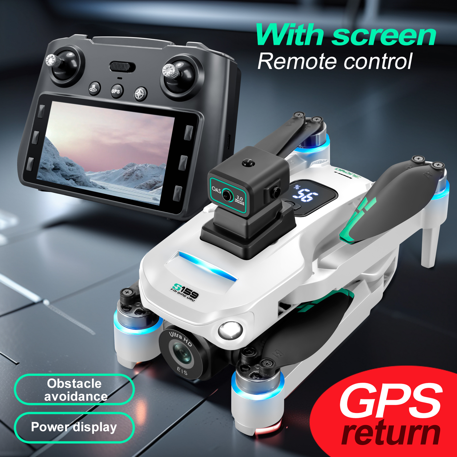 S159 GPS Drone 4K Profesional  - огляд і ціна Drone Racing Camera